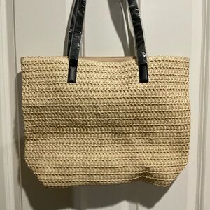 Woven Tan Tote Bag